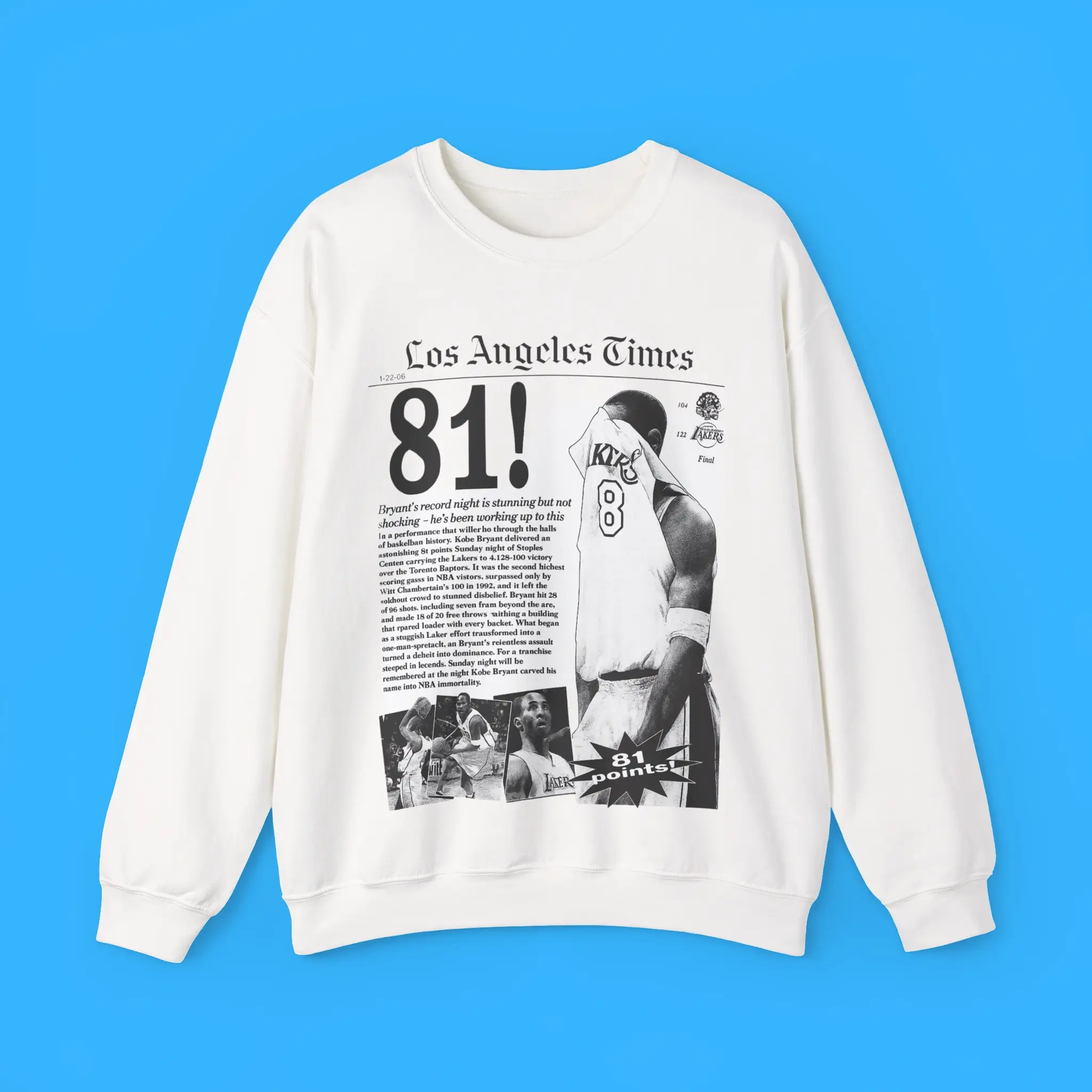 Kobe-Bryant-Los-Angeles-Lakers-Times-81-Points-Sweatshirt Kobe Bryant Los Angeles Lakers Times 81 Points Sweatshirt