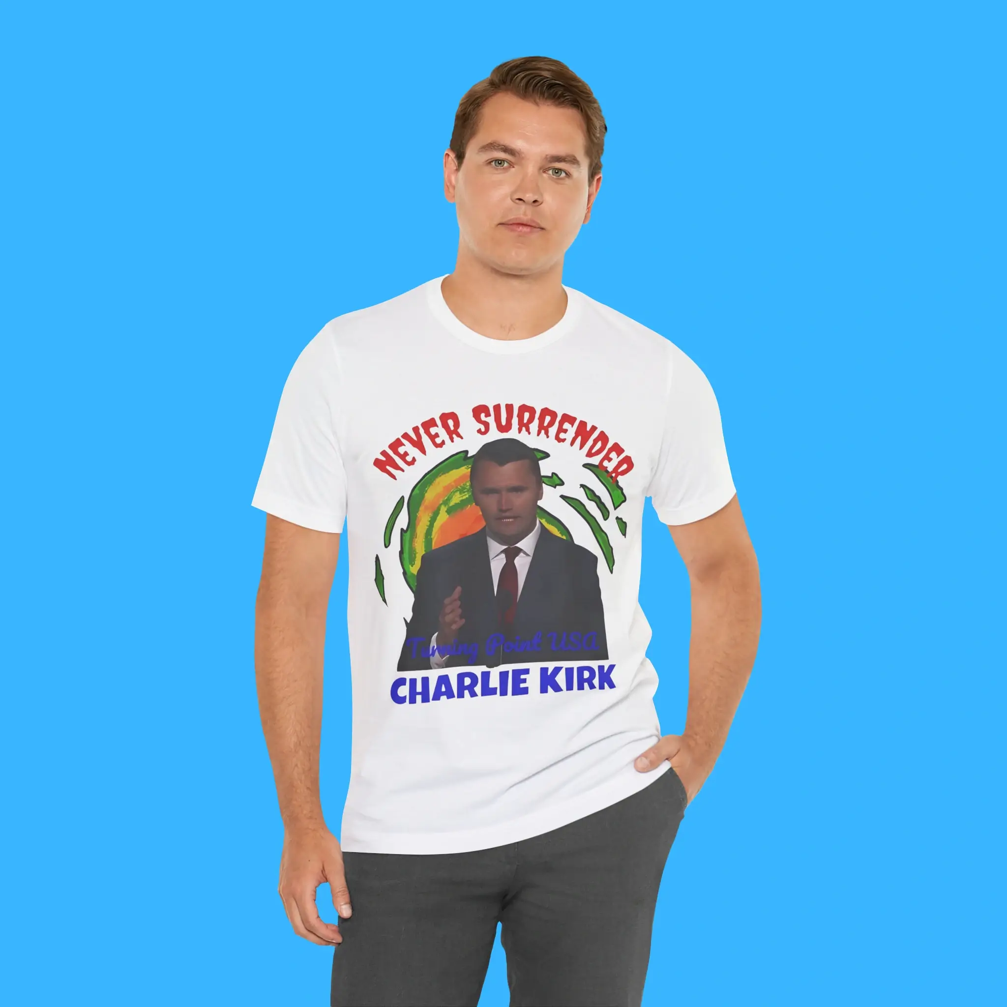 Never-Surrender-Charlie-Kirk-Person-Shirt Never Surrender Charlie Kirk Person Shirt