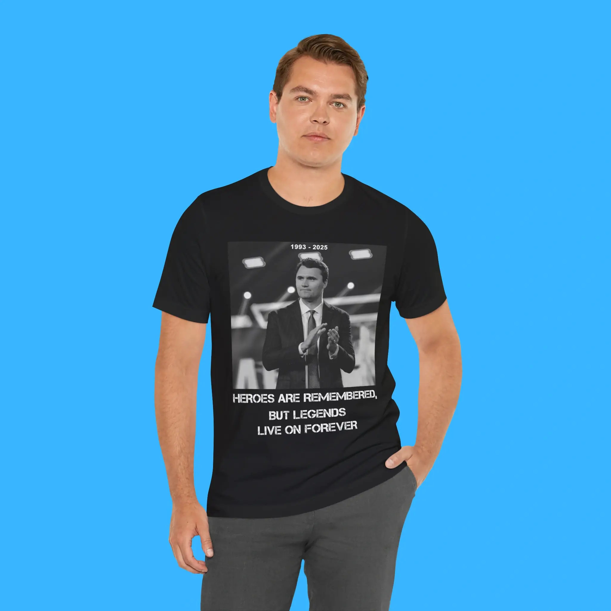 Pray-For-Charlie-Kirk-Person-Tee Pray For Charlie Kirk Person Tee