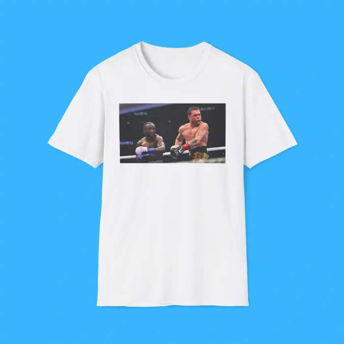 Terence Crawford Punches Canelo Alvarez White Shirt