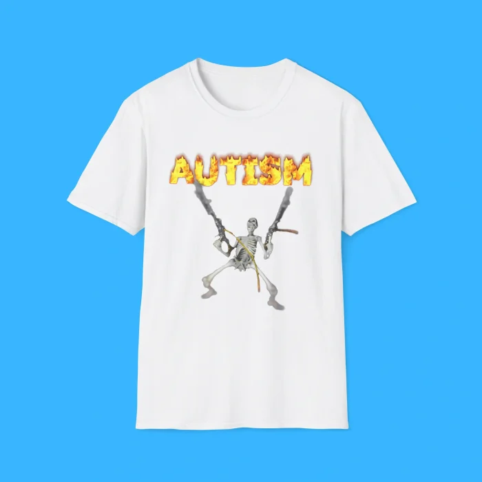 Autism Skeleton Meme White Shirt