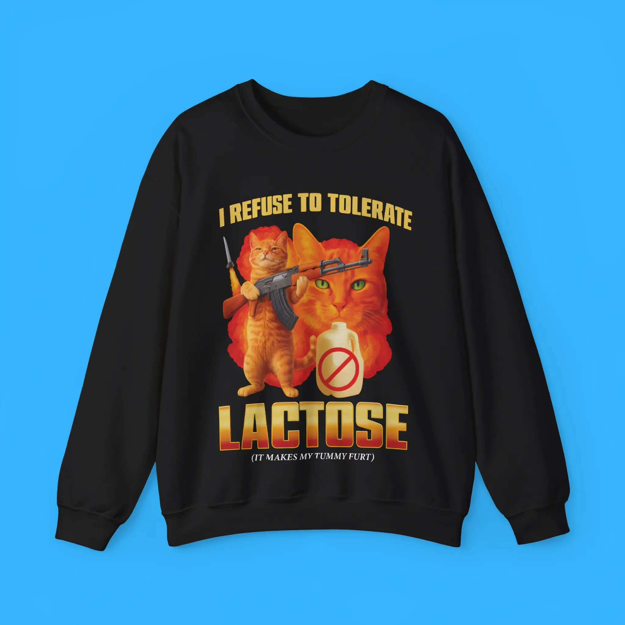 I-Refuse-To-Tolerate-Lactose-It-Makes-My-Tummy-Hurt-Sweatshirt I Refuse To Tolerate Lactose It Makes My Tummy Hurt Sweatshirt