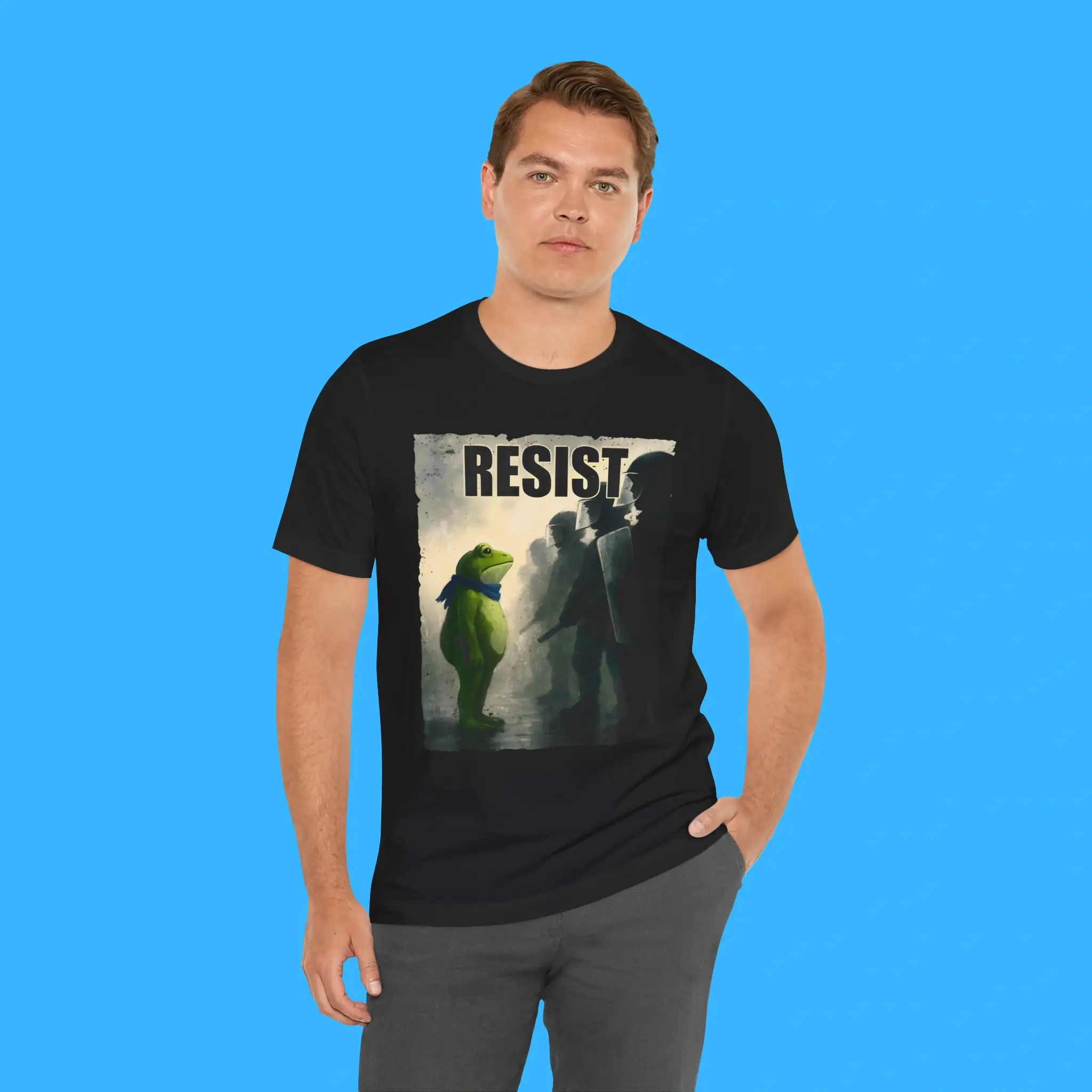 Resist-Portland-Frog-Protest-Person-Shirt Resist Portland Frog Protest Person Shirt