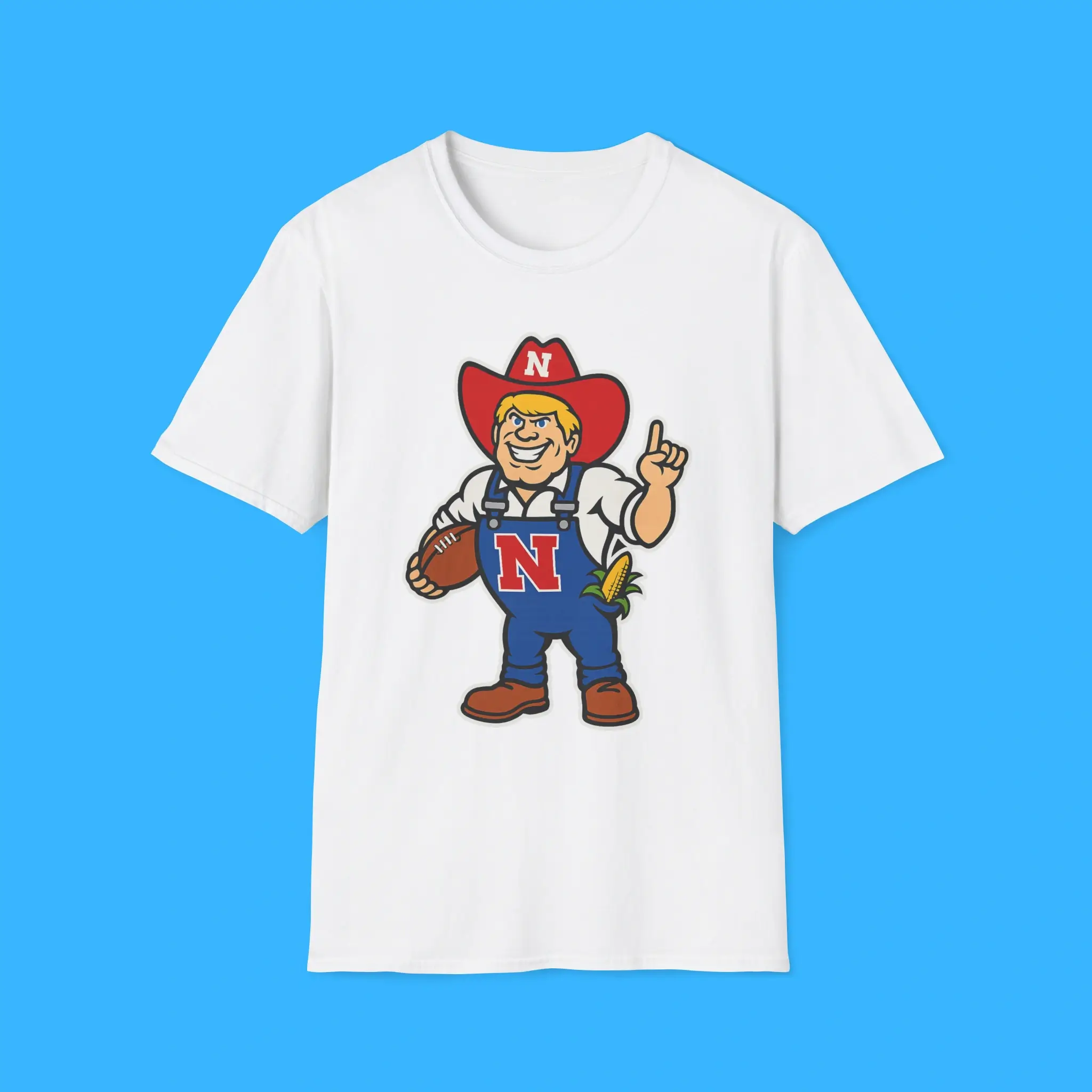 Ryan-Fitzpatrick-Nebraska-Huskers-Herbie-Mark-Mascot-White-Shirt Ryan Fitzpatrick Nebraska Huskers Herbie Mark Mascot White Shirt