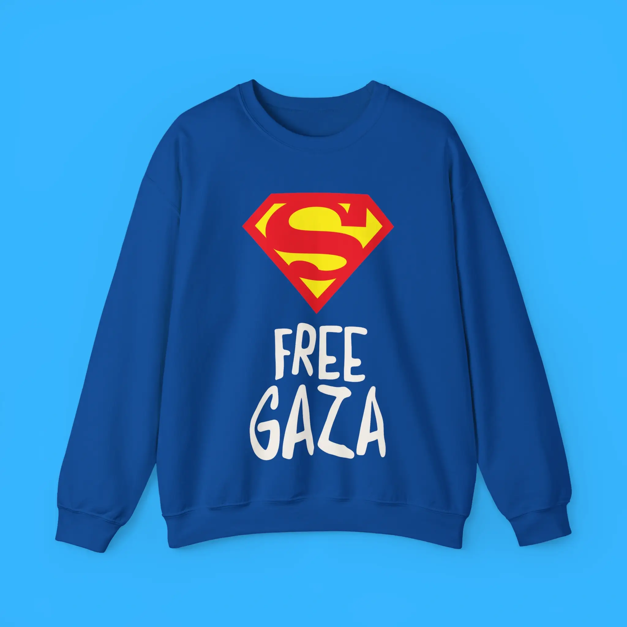 Superman-Free-Gaza-Sweatshirt Superman Free Gaza Sweatshirt