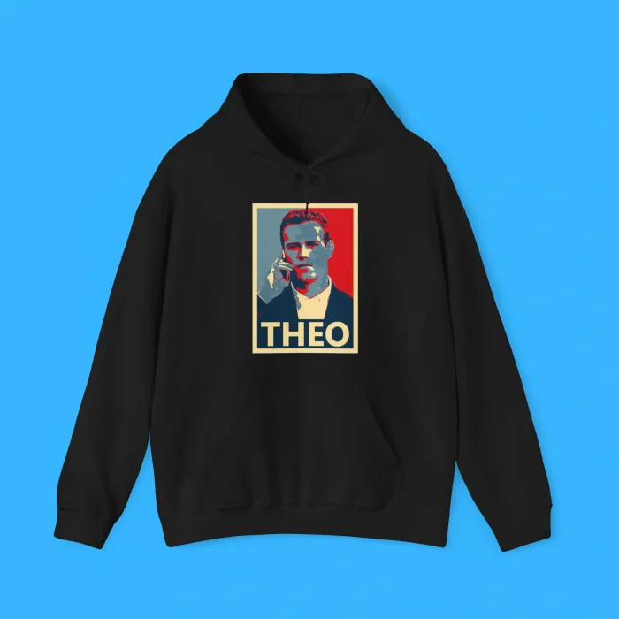 Theo Epstein In Action Signed By Artist Print Hoodie