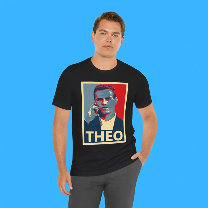 Theo Epstein In Action Signed By Artist Print Person Shirt