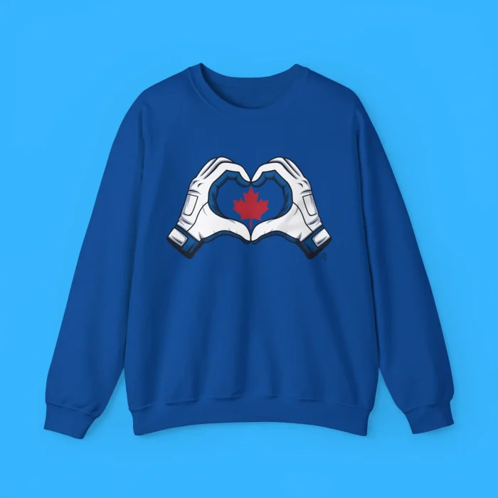 Toronto Blue Jays Canada Heart Hands Sweatshirt