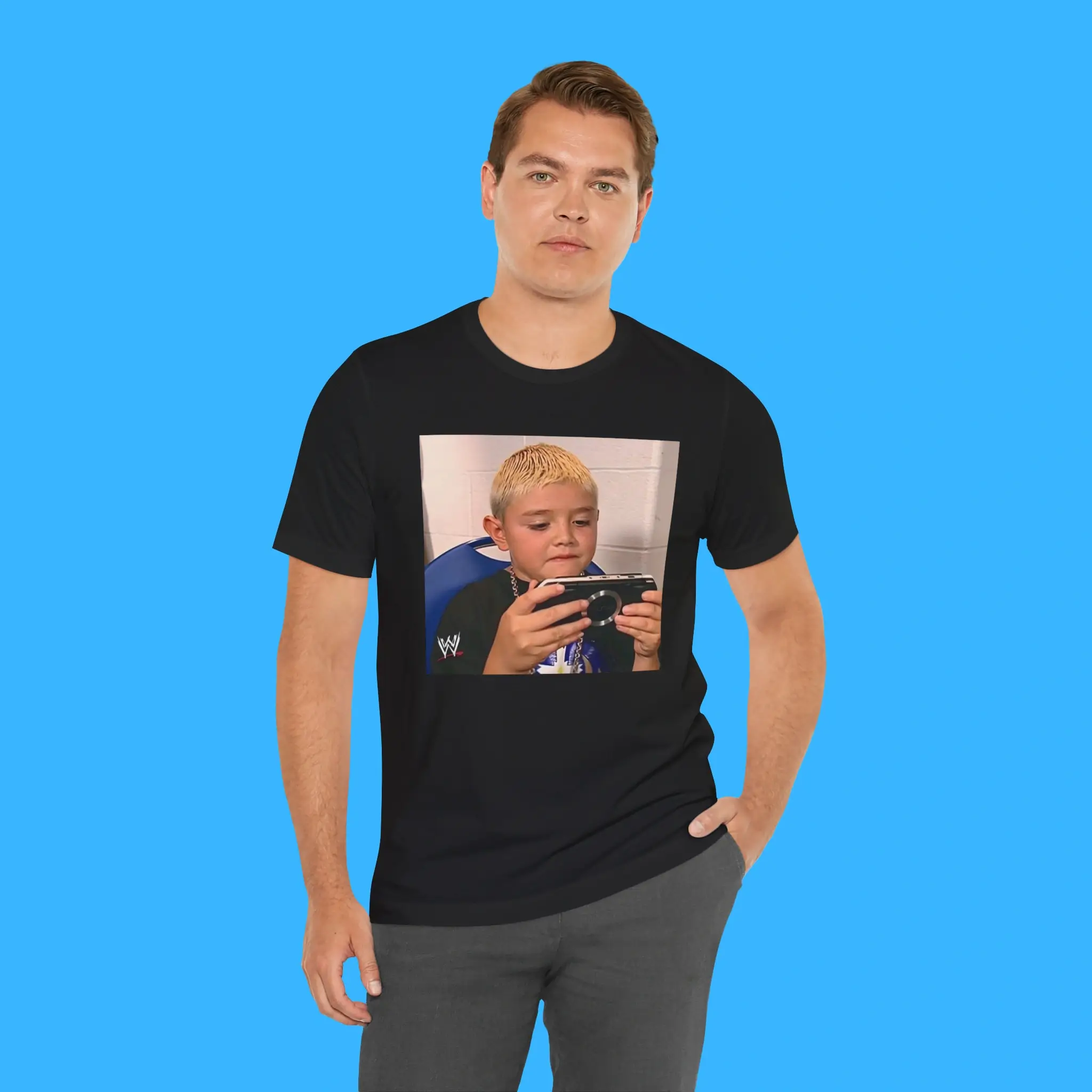 Young-Mysterio-Playing-PSP-Person-Shirt Young Mysterio Playing PSP Person Shirt