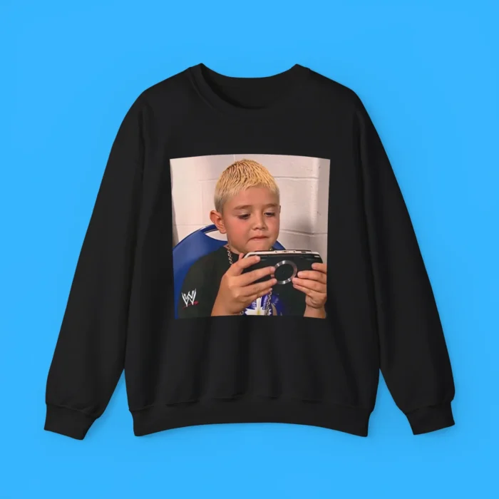 Young Mysterio Playing PSP Sweatshirt