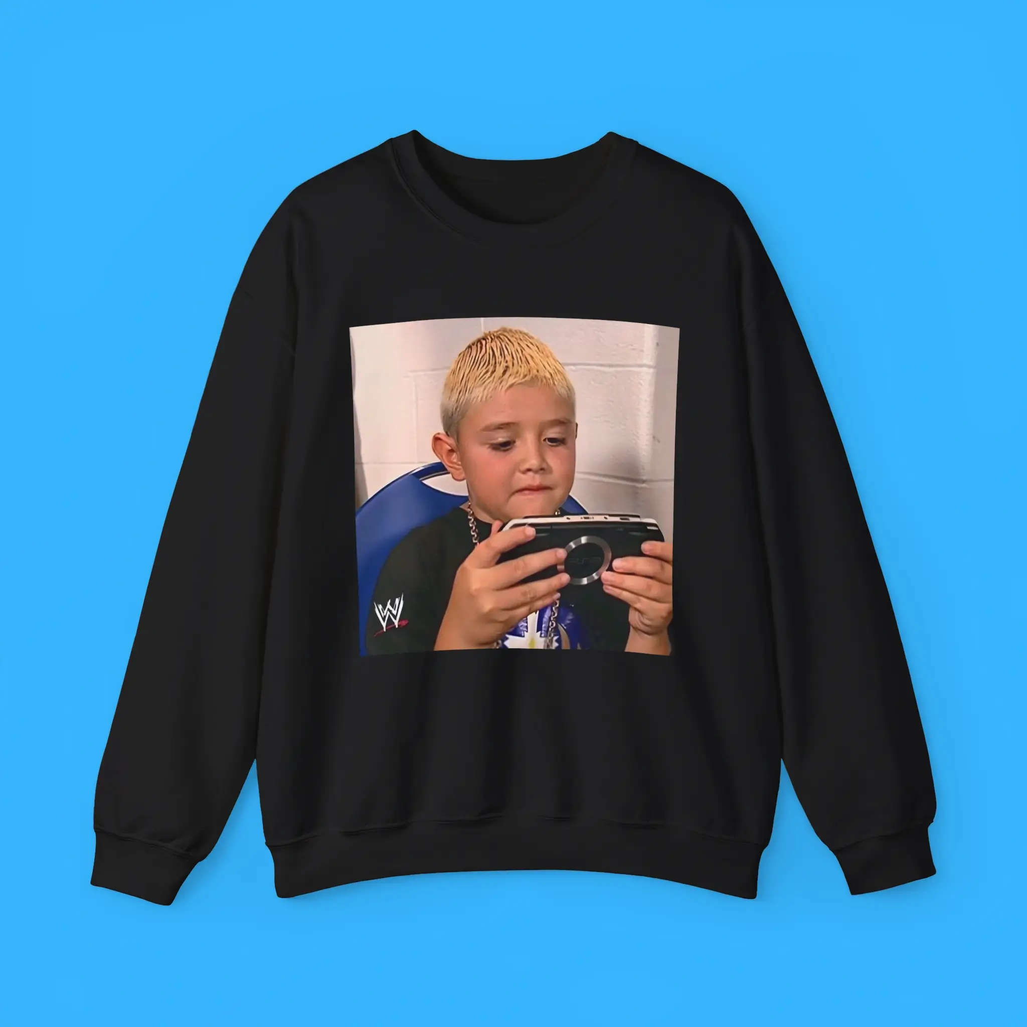 Young-Mysterio-Playing-PSP-Sweatshirt Young Mysterio Playing PSP Sweatshirt
