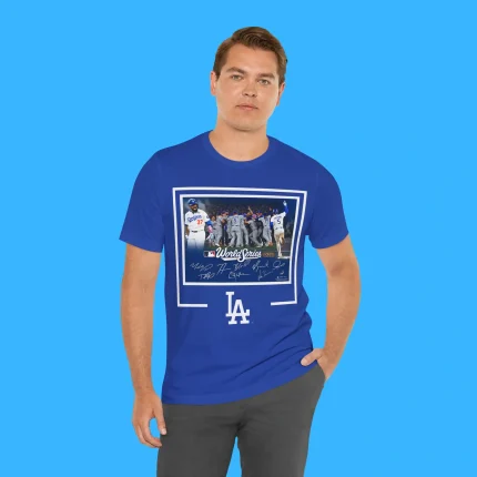 Dodgers Autographed World Series Signatures Person Shirt