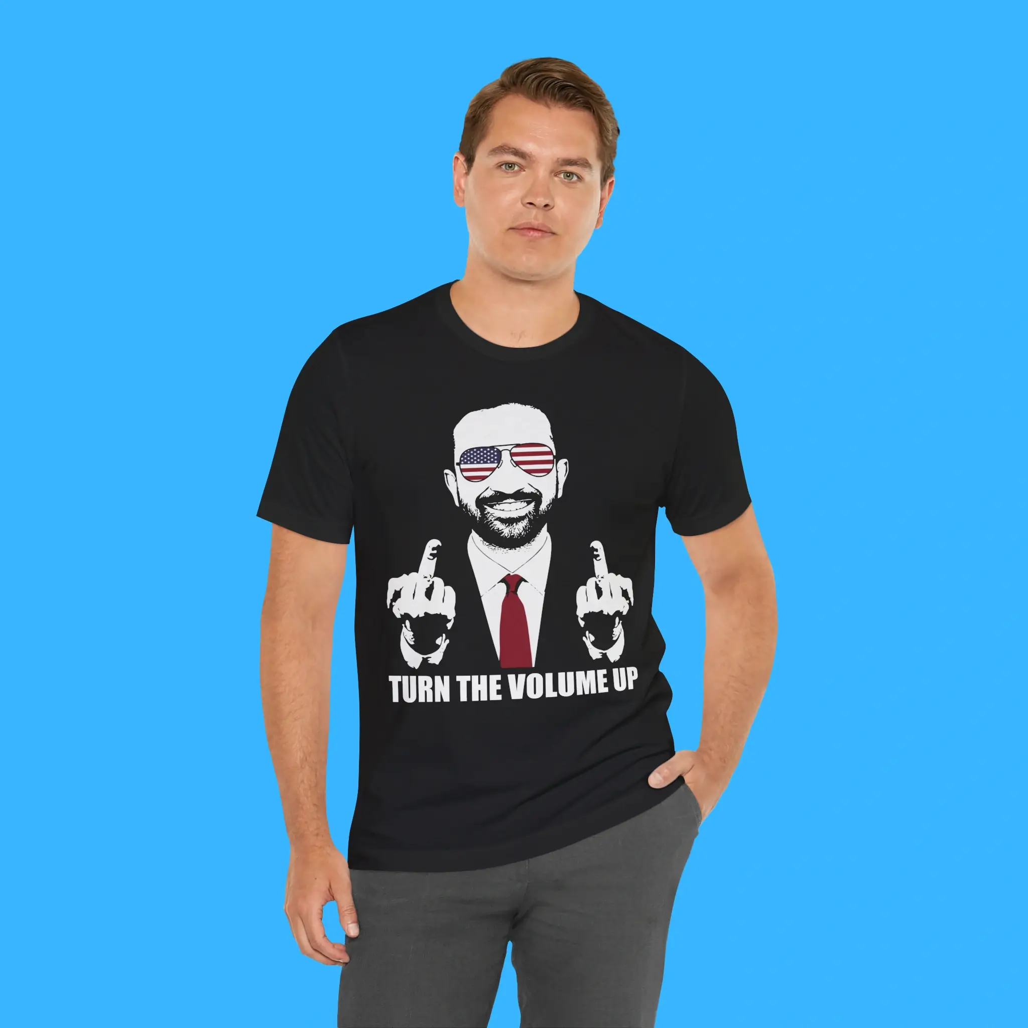 Zohran-Mamdani-Turn-The-Volume-Up-Person-Shirt Zohran Mamdani Turn The Volume Up Person Shirt