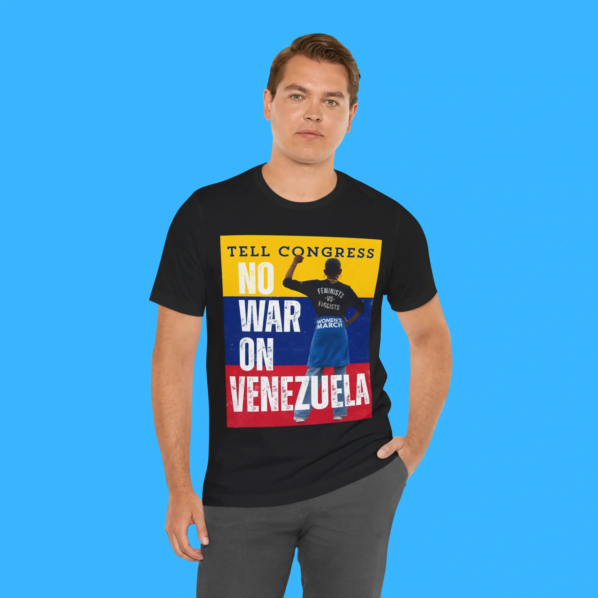 Tell-Congress-No-War-On-Venezuela-Person-Shirt Tell Congress No War On Venezuela Person Shirt