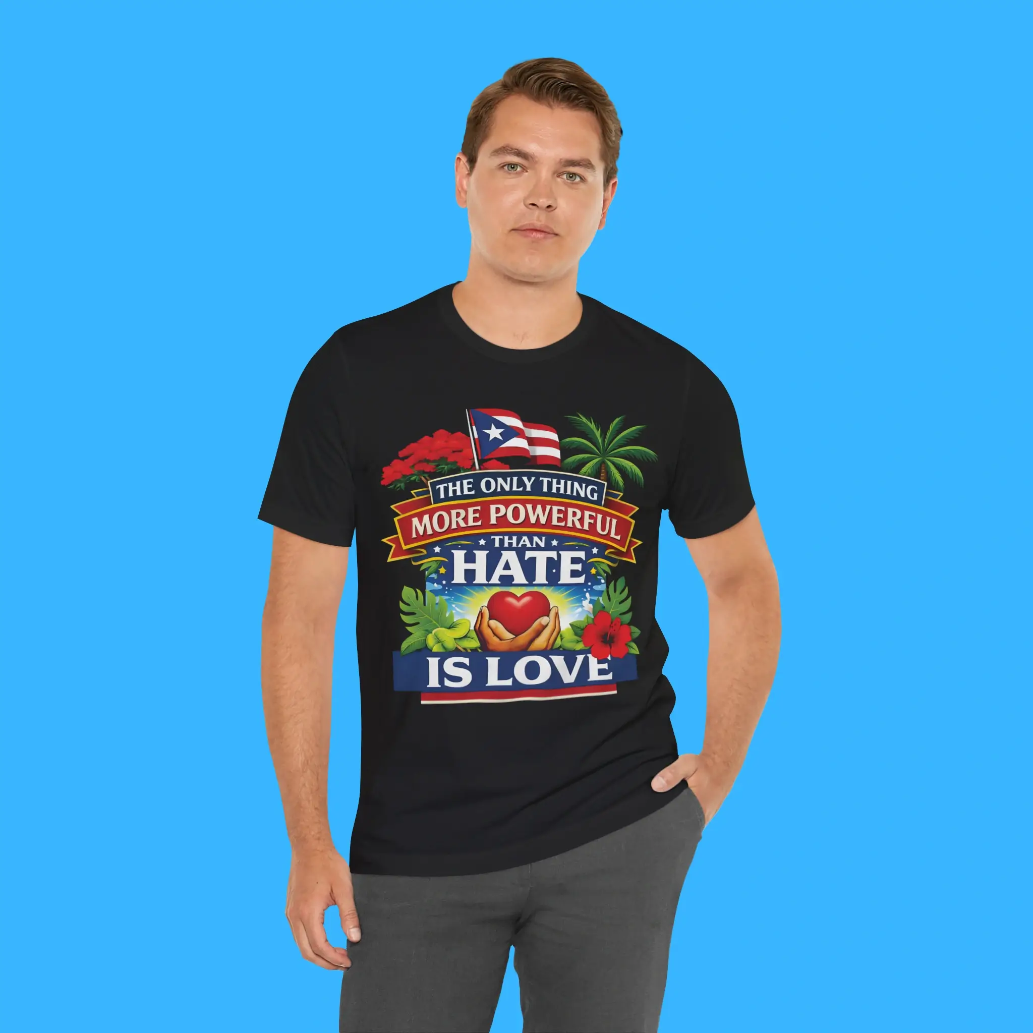 The-Only-Thing-More-Powerful-Than-Hate-Is-Love-Person-Shirt The Only Thing More Powerful Than Hate is Love Person Shirt