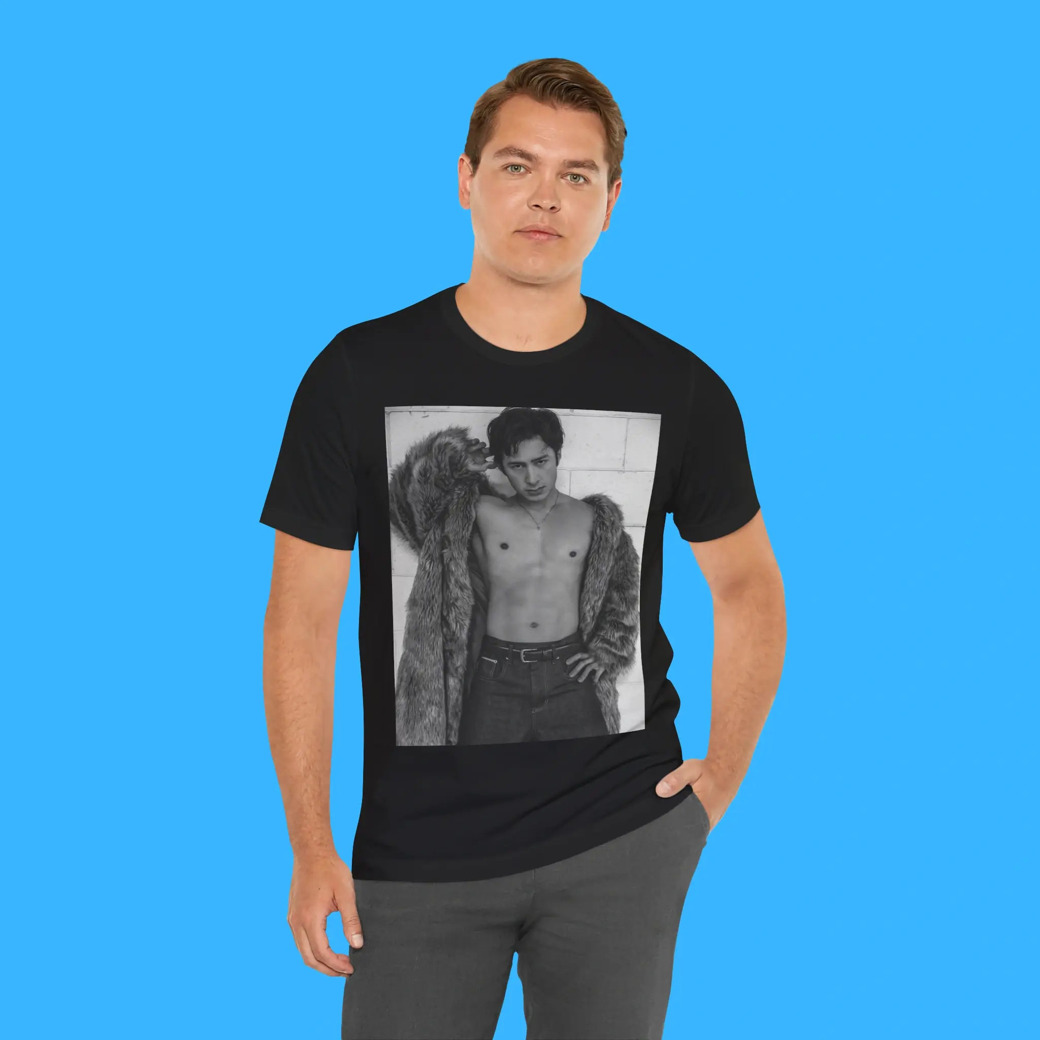 Hudson Williams Fur Coat Person Shirt