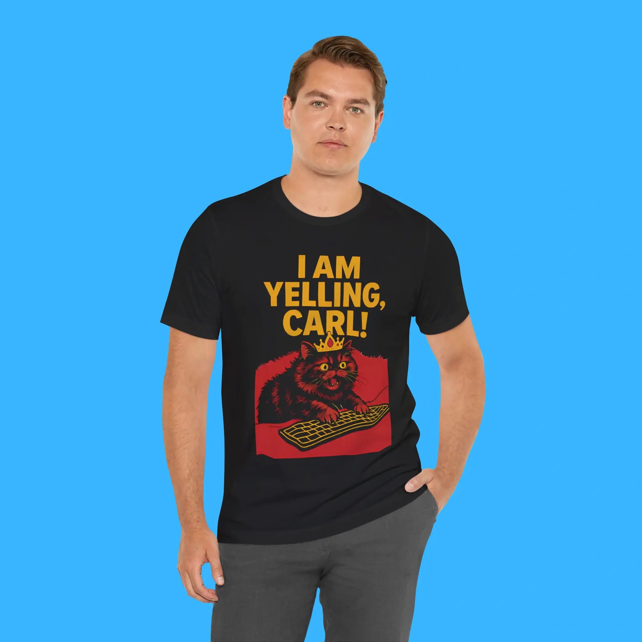 I Am Yelling Carl Cat Premium Shirt