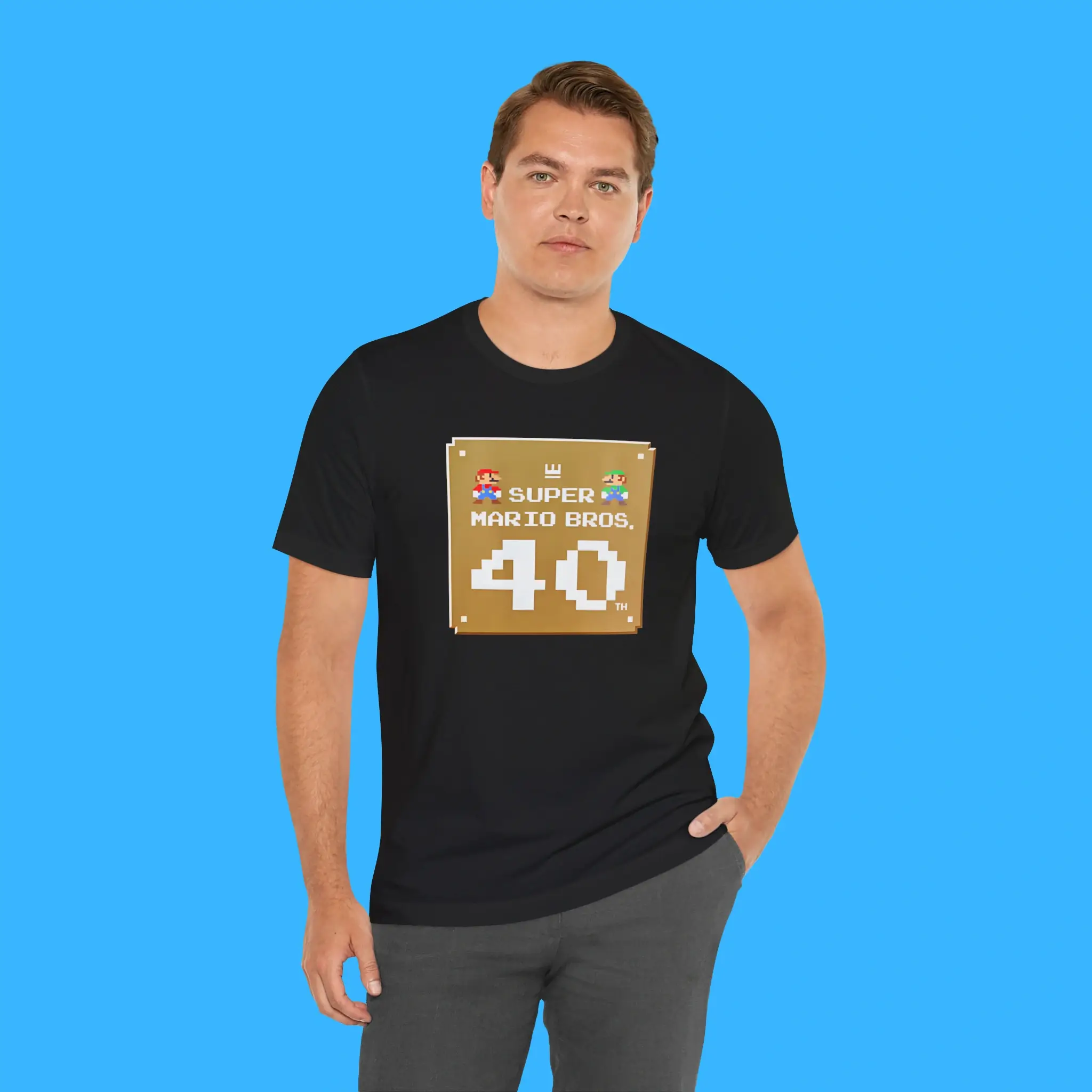 Super Mario Bros 40th Anniversary Person Shirt