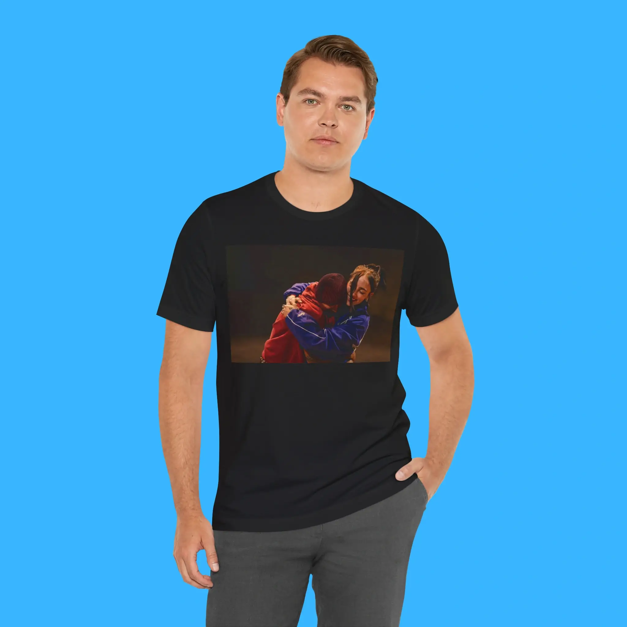 Billie-Eilish-Justin-Bieber-Huge-Person-Shirt Billie Eilish Justin Bieber Huge Person Shirt