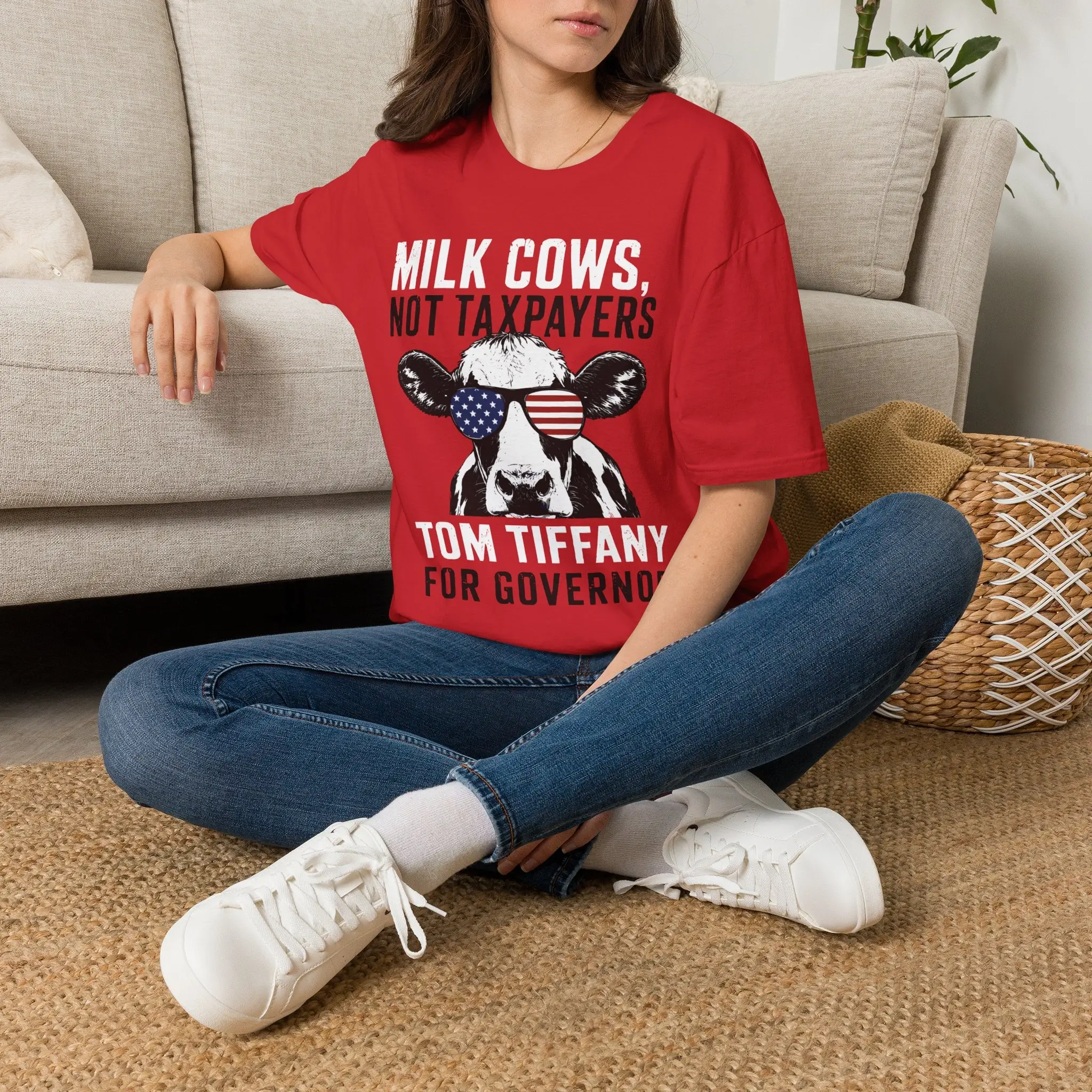 Milk Cows Not Taxpayers Tom Tiffany For Governor Person Shirt