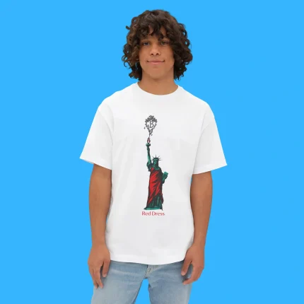 Statue of Liberty Red Dress Person Shirt